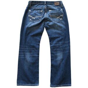 BKE Buckle Derek Straight Leg Denim Jeans Medium Wash Men's 33R (33 x 29)